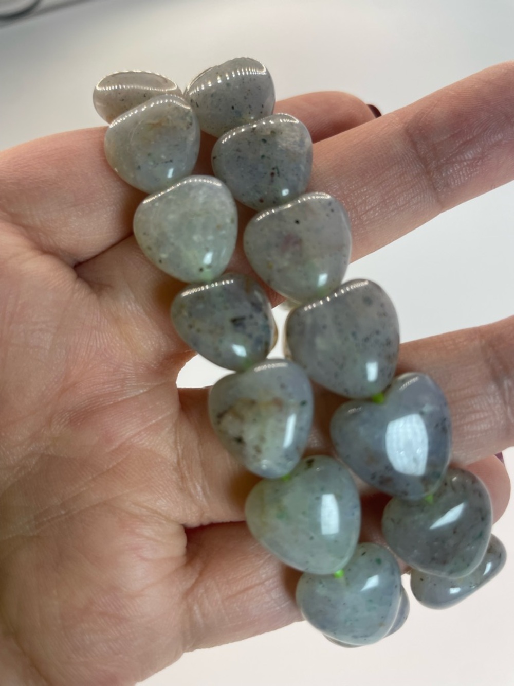 ONE Starry Agate Heart Stretch Bracelet - 12mm (0082)